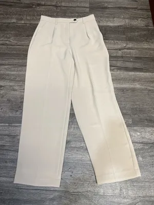 Express Super High Rise Trouser Pants Beige Ivory Size 6R thumbnail 2