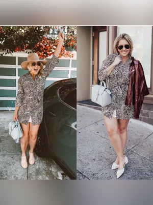 1. State Leopard Print Shirtdress Small 3/4 Sleeve Belt Fall City Chic Maximal thumbnail 3