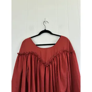 NWT Free People Intimately Cherry Chai Ruffle Bell Sleeve Bodysuit Size S thumbnail 5