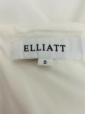 Elliatt Convergence One Shoulder Ruffle Mini Dress Ivory Bridal Cocktail. Small thumbnail 5