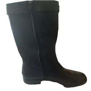 Lauren Ralph Lauren Sorissa Black Leather Mid Calf Boots Zip Women's Size 9.5B thumbnail 7
