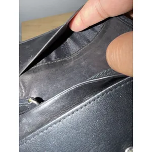 Coach Multifunction Wallet Classic Black Leather Bifold Y2K 90s Bedford Keyring thumbnail 7