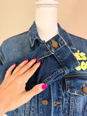 Sandrine Rose Free People Collab Tres Cool Oversized Jean Jacket Size Small NWT thumbnail 5