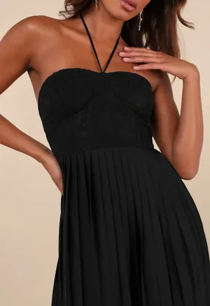 Lulus Dress Maxi Black thumbnail 3