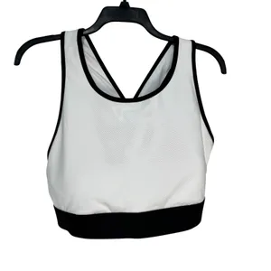 Fabletics White Black Mesh Cross Back Sports Bra BA2042012-1076-17040 Size 2X thumbnail 8