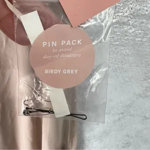 Birdy Grey Gwennie‎ Chiffon Gown Sleeveless Spaghetti Straps Taupe Slit S NEW thumbnail 10