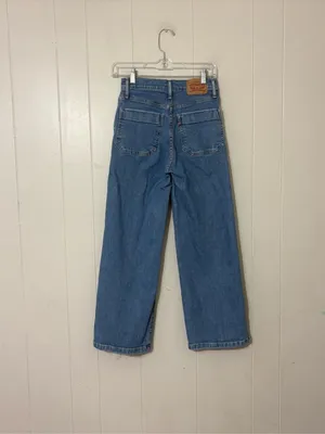 Levi’s Mile High Wide Leg Cropped Jeans Women’s Size 25 High Rise Button Fly thumbnail 9