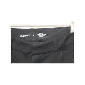 NWT Old Navy Black Pixie High-Rise Dress Pants‎ Smooth Pockets Womens 12 thumbnail 3