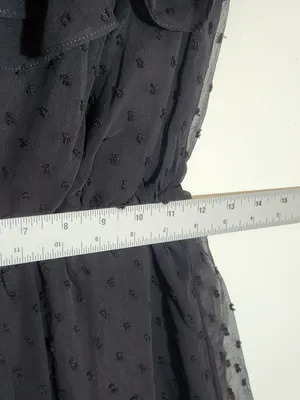 Lulus Black Off The Shoulder Swiss Dot Romper Size Small NWT thumbnail 9