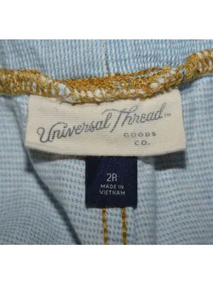 Universal Threads Cute Paper Bag Waist Light Wash Jeans Wide Leg Ladies 36x26 thumbnail 9