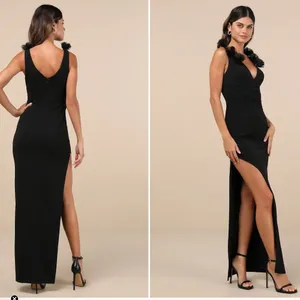 LULU's Sexy Prom Wedding Modern Chic Mermaid Floral Maxi Dress thumbnail 4