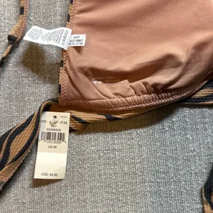 Aerie Tiger Print Bikini Top‎ Medium Brown Animal Print Swim Triangle New thumbnail 3