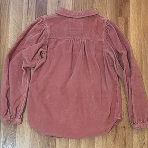 American Eagle Corduroy Button Down Shirt in Pink thumbnail 9