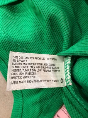 NWT Wild Fable Size S Green Ribbed High Neck Cropped Racerback Stretch Tank Top thumbnail 9