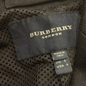 Burberry London Wool Blazer Nylon Pockets Black Womens 4 thumbnail 9