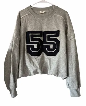 Bohme Lucky Number‎ Sweatshirt Gray Women's Size Large thumbnail 1