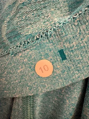 lululemon athletica Teal Patterned Quarter-Zip Cowl Sweater thumbnail 5