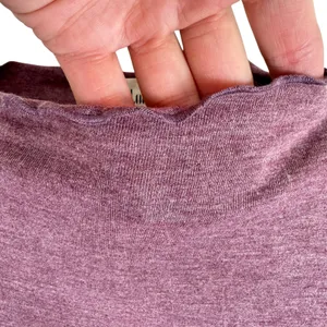 Peach Love Purple Lightweight Soft Stretchy‎ Long Sleeve Bodysuit Size S thumbnail 3