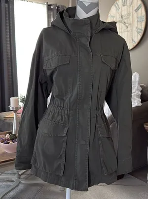 Ava & Viv army green distressed jacket thumbnail 1