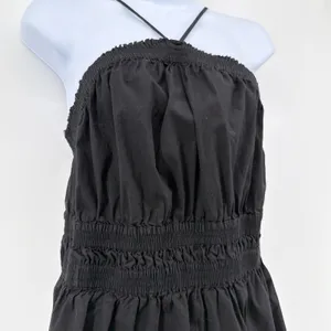 Rachel Parcell Black Halter Maxi Dress Smocked Waist Adjustable Straps L Large thumbnail 3