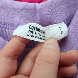 Cotton On Light Lavender Purple Cropped Ribbed Crew Neck Tank Top Size S thumbnail 3