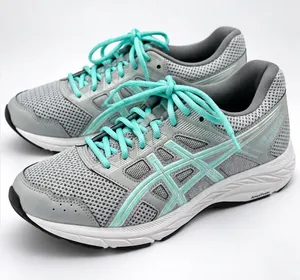 ASICS GEL-Contend 6 Wide Running Shoes Grey Mint Blue Womens Size 10 1012A231 thumbnail 1