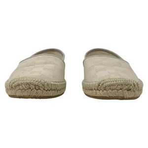 Gucci GG Supreme Monogram Canvas Espadrille Flats Cream Beige EU 37.5 thumbnail 3