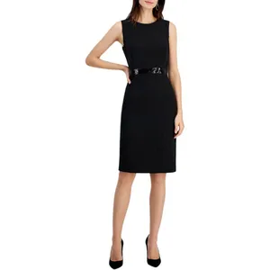 Kasper Womens Sheath Dress W/ Sequin Waistband Trim 10916477 Black 4 thumbnail 6