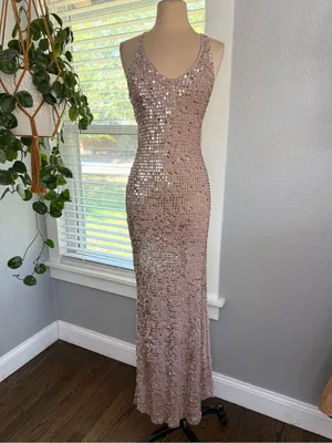 Retrofete Marie Dress In Rose Gold Size XS/S thumbnail 4