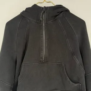 Lululemon Scuba Oversized Half Zip Hoodie Black XS/S Cropped Cotton Terry thumbnail 9