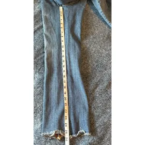 Risen Jeans Womens 27 (Sz 5) Blue Straight Leg Frayed Hem Crop RDP1207 Exc. Cond thumbnail 11