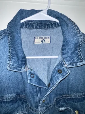 We The Free Blue Denim Coverall Jumpsuit - Size Medium thumbnail 3