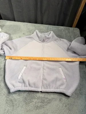 Blogilates Cozy Lavender purple Sherpa fleece Zip-Up Jacket XL thumbnail 6