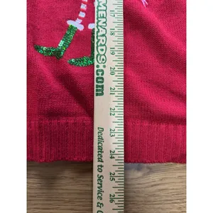 BLIZZARD BAY Women‎ Sz Medium Pink Flamingo Santa Ugly Christmas Sweater Holiday thumbnail 4