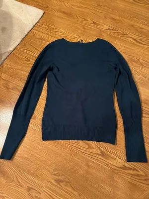 Takeout size large V neck navy sweater Blue thumbnail 5