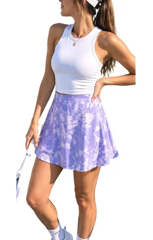 Nike Dri-FIT Tennis Golf Pickleball Skort XS NWT Lilac Ice Pockets Active Skirt thumbnail 1
