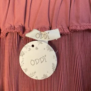 Oddi Plus Size 2X Pleated Mini Skirt Mauve Rose Smocked Tiered Ruffle Skirt NWT thumbnail 3