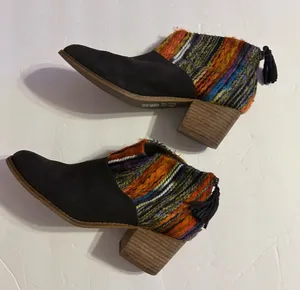 Toms Multicolor Knit Ankle Boots with Black Toe thumbnail 1