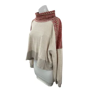 Free People We The Free At The Lodge Colorblock Long Sleeve Sweater Top Size L thumbnail 2