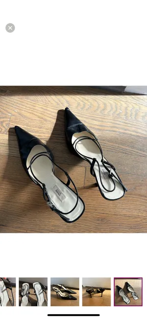 Authentic Vintage Prada Strappy Kitten Heels thumbnail 6