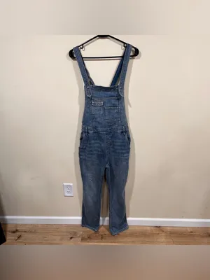 Free People Overalls Blue Jean Denim Bib One Piece Straight Leg Size 29 Overalls thumbnail 6