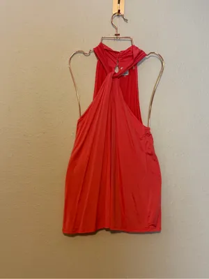 Ecru Blanchette Halter‎ Top in Coral Size Medium thumbnail 3