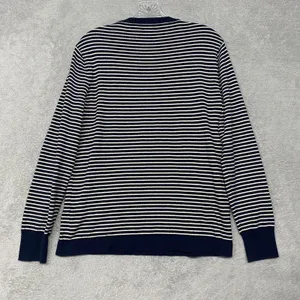 J Crew Sweater Womens Small Blue White Stripe Crew Cotton Pullover Nautical thumbnail 6