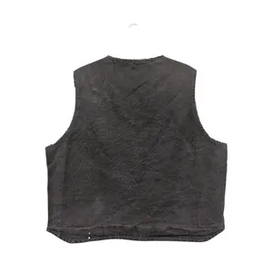Vintage Y2K Carhartt Sandstone Rugged Vest Sherpa Lined Duck Canvas Dark Gray 3X thumbnail 2