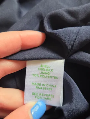 Lilly Pulitzer Marguerite Caftan Navy Silk Mini Dress thumbnail 9