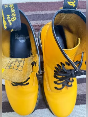 Dr. Martens Yellow Lace-Up Combat Booties thumbnail 7