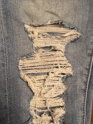 American Eagle Ne(x)t Level Stretch Distressed Skinny Jeans light wash Size 6 thumbnail 5