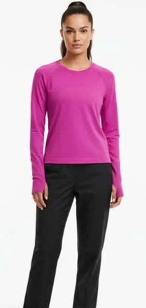 Lululemon Swiftly Tech Long Sleeve Sonic Pink‎ Running Top Size 4 thumbnail 1