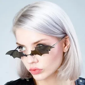NWT Black Bat Wings Halloween Costume Gothic Party Steam Punk Shades Sunglasses thumbnail 5