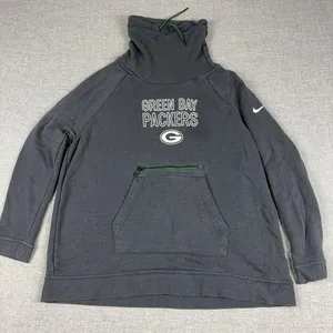Green Bay Packers Sweatshirt Mens Large Gray NFL Football Nike Cowl Neck thumbnail 1